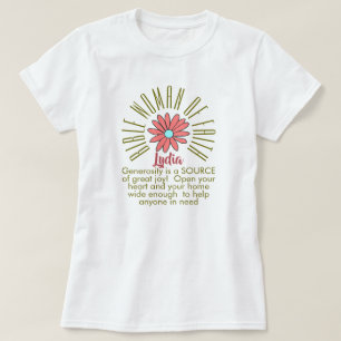 Lesson för bibelkvinnor i Faith Lydia Christian T Shirt