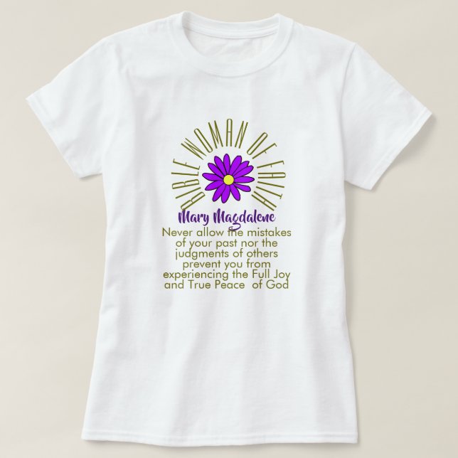 Lesson Fr Bible Women of Faith Mary Mag Christian T Shirt (Design framsida)