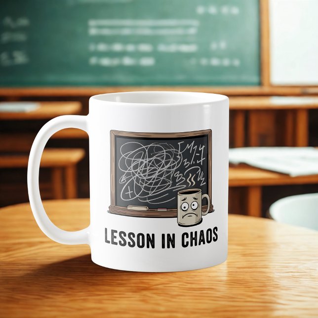 Lesson in Chaos | School Life Sarcasm Kaffemugg (Skapare uppladdad)