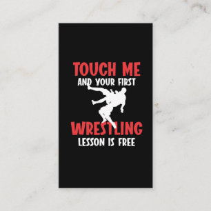 Lesson Wrestler Humor Visitkort