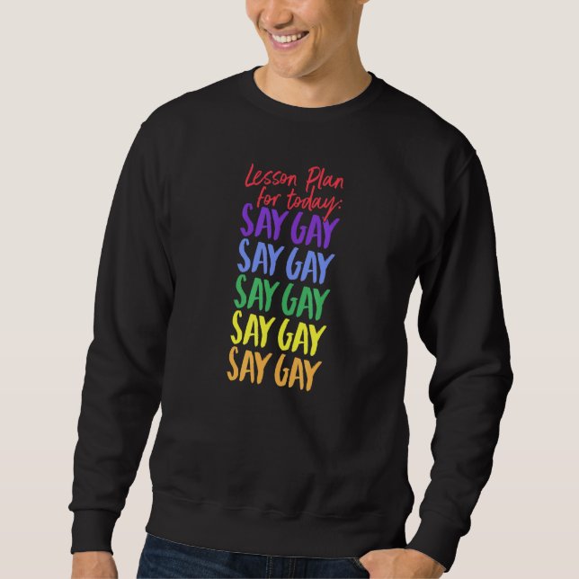 Lessonplan i dag säger Gay Florida Lgbt Lång Ärmad Tröja (Framsida)