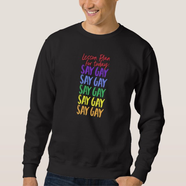 Lessonplan i dag säger Gay Florida Lgbt Lång Ärmad Tröja (Framsida)