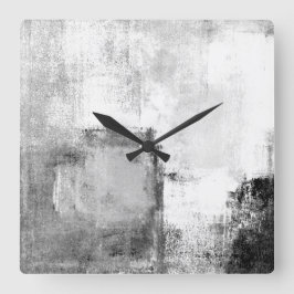 "Lessons" Art Clock för svart och vit Abstrakt Fyrkantig Klocka