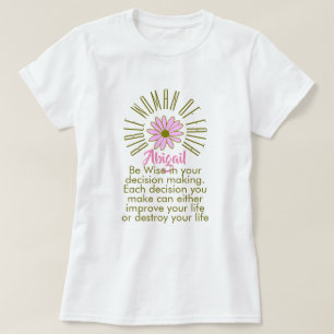 Lessons for Bible Women of Faith Abigail Christian T Shirt