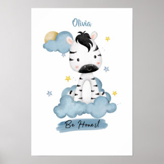 Lessons Zebra från Clouds Poster