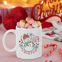 Les't get Frosted Cute Crhistmas Snowman Kaffemugg