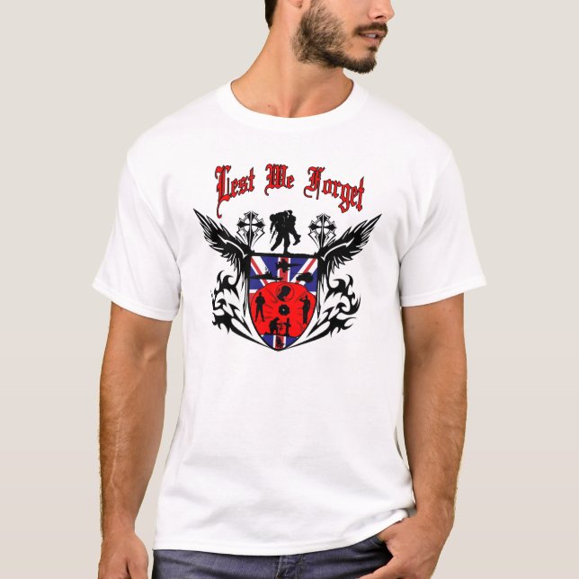 LEST WE FORGET .....United Kingdom Tee (Framsida)