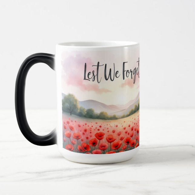 Lest We Forget-Veterandagen Magisk Mugg (Vänster)