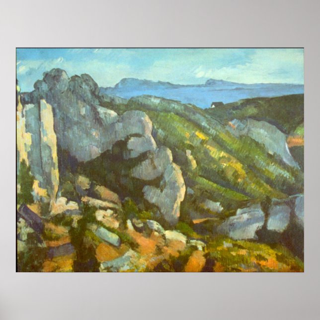 L'Estaque av Paul Cezanne Poster (Framsidan)