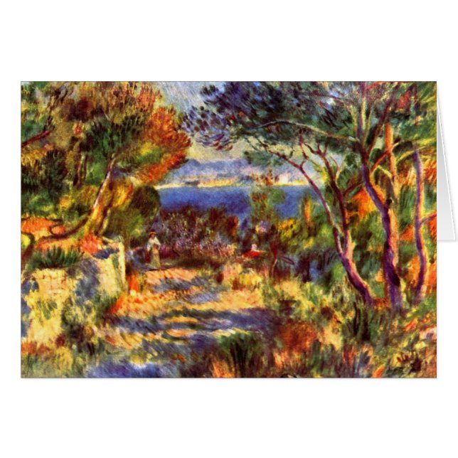 L'Estaque av Pierre Renoir, Vintage Impressionism Hälsningskort (Framsidan Horizontal)