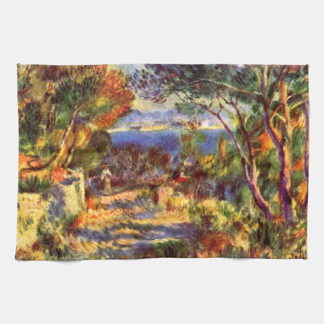 L'Estaque av Pierre Renoir, Vintage Impressionism Kökshandduk (Horisontell)