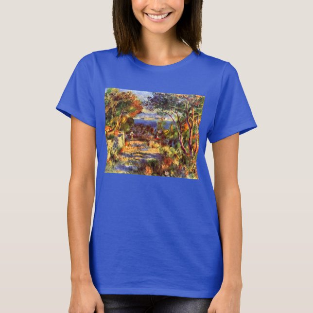 L'Estaque av Pierre Renoir, Vintage Impressionism T-shirt (Framsida)