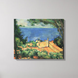 L'Estaque med röda tak - Paul Cezanne - c1883 Canvastryck