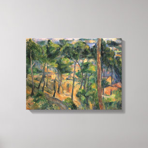 L'Estaque, titta genom Gräs av Paul Cezanne Canvastryck
