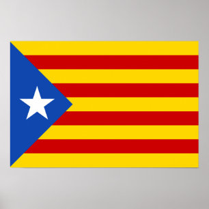 "L'Estelada Blava" Catalan Independence Flag Poster
