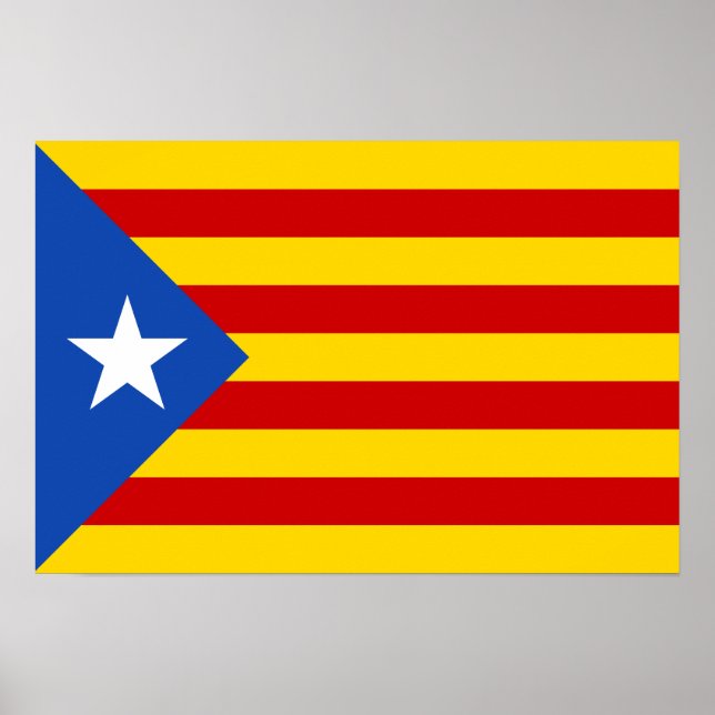 "L'Estelada Blava" Catalan Independence Flag Poster (Framsidan)