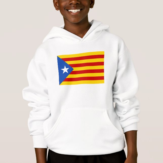’L'Estelada Blava’ Catalan Independence Flagga T Shirt (Framsida)