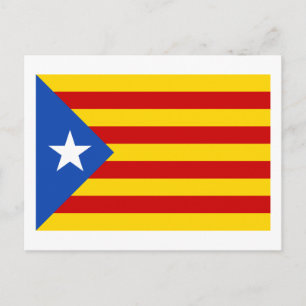 ’L'Estelada Blava’ Catalan Independence Flagga Vykort