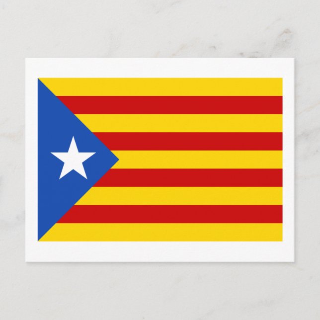 ’L'Estelada Blava’ Catalan Independence Flagga Vykort (Framsida)