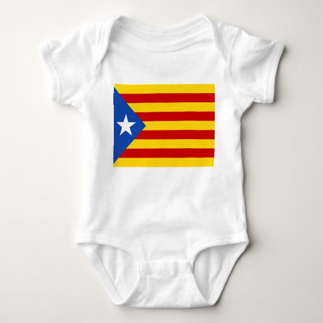 "L'Estelada Blava" Catalan självständighetflagga Tee Shirt (Framsida)
