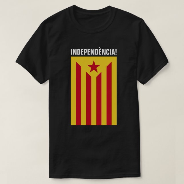 L'Estelada Vermella - röd Starred flagga Catalonia T-shirt (Design framsida)
