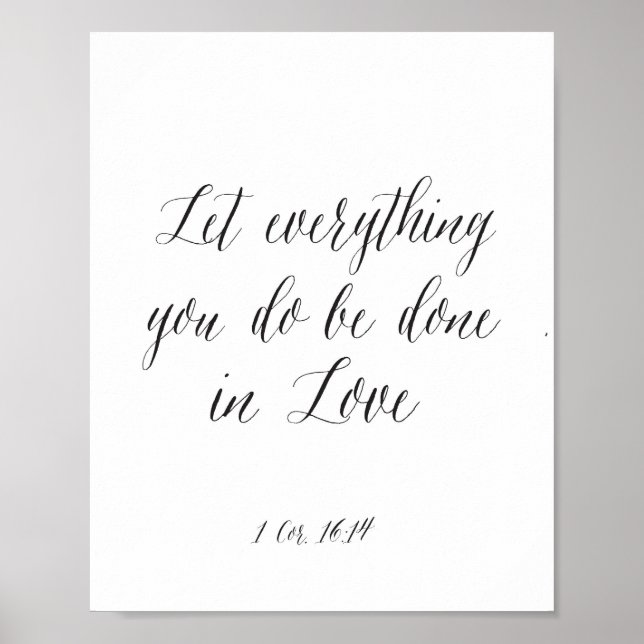 Let everything you do be done in Love Poster (Framsidan)