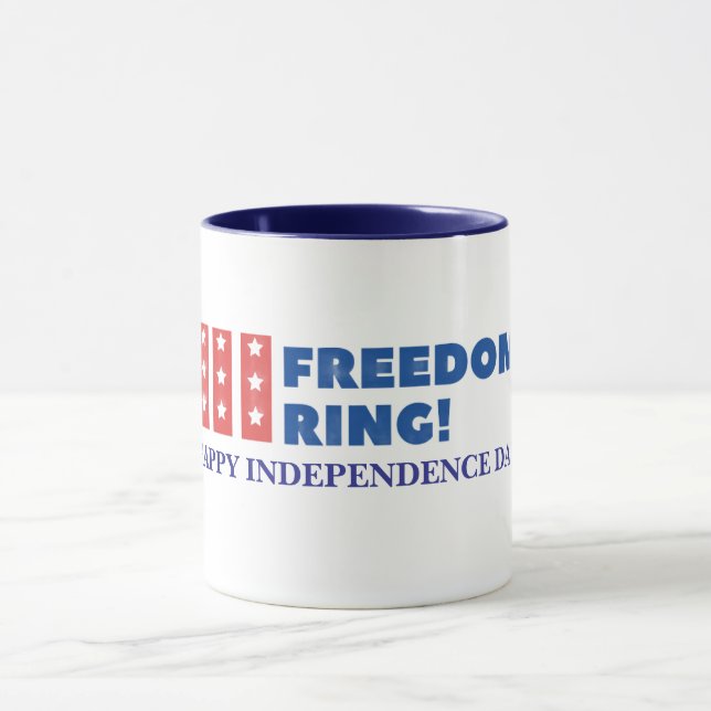 "Let Freedom Ring" Stars Patriotic Anpassningsbar Mugg (Center)