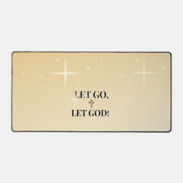 Let Go Let God Cross in Black Text