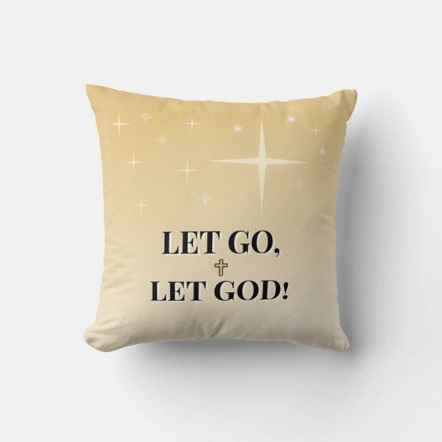 Let Go Let God Inspirational Kudde (Framsida)