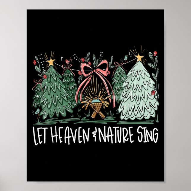 Let Heaven &amp; Nature Sing Christmas Baby Jesus  Poster (Framsidan)