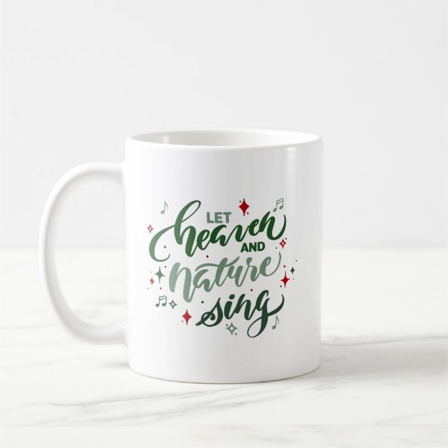 Let Heaven and Nature Sing Christmas Coffee Mug Kaffemugg (Vänster)