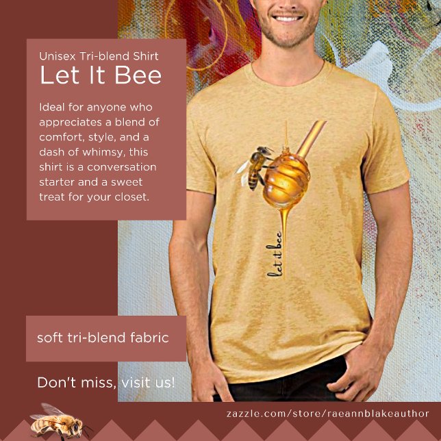 "Let It Bee" Unisex Tri-Blend Tröja (Skapare uppladdad)