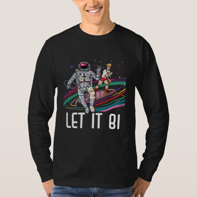 Let It Bi Bisexual Pride March Bisexuality LGBTQ T Shirt (Framsida)