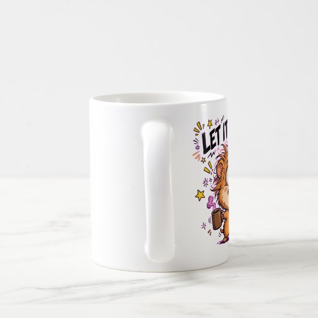 Let It Burn I Quit – Crazy Hamster Burnout Meme Kaffemugg (Handtag)