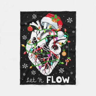 Let It Flowing Xmas Anatomy Santa Heart Part Cardi Fleecefilt