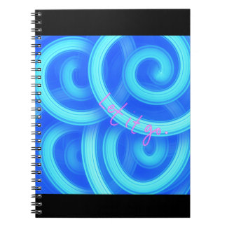 Let It Go Notebook – Royal Blue Swirl Aesthetic Jo Anteckningsbok