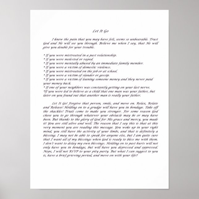 Let It Go Poster (Framsidan)