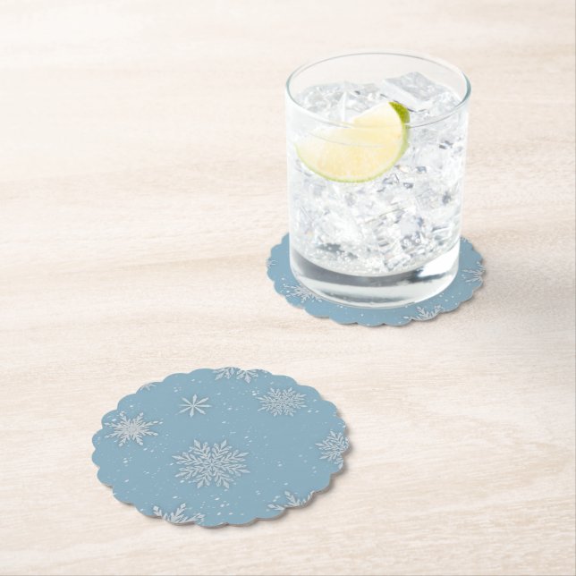 Let it Snow Blue  Underlägg Papper (Insitu)
