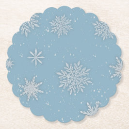 Let it Snow Blue Underlägg Papper