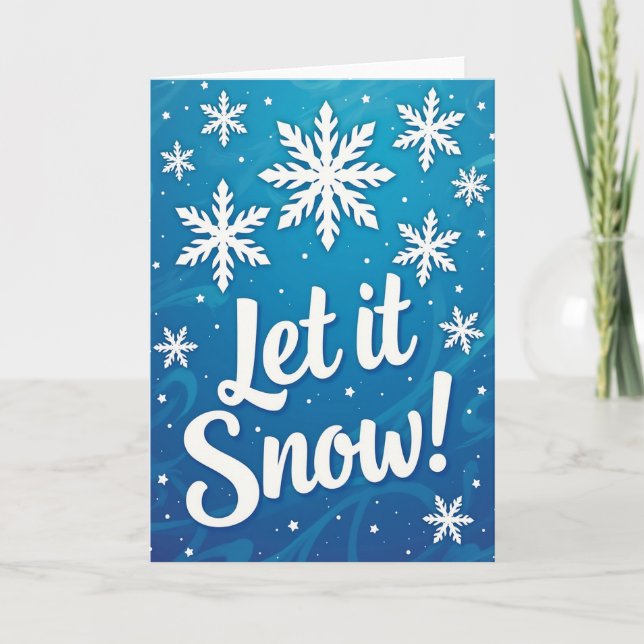 Let It Snow Card Kort (Framsida)