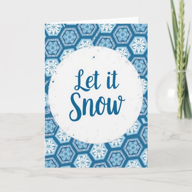 Let It Snow Christmas Card Kort (Framsida)