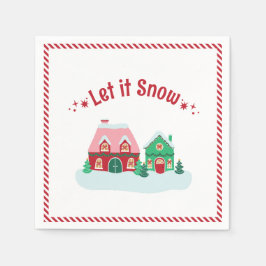 Let it Snow Christmas Village Cocktail Napkins Pappersservett