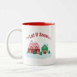 Let it Snow Christmas Village Mug Två-Tonad Mugg