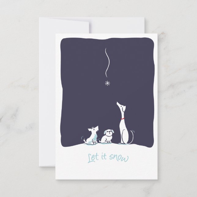 Let it Snow Dogs - Purple Kort (Framsida)