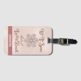 Let it Snow–Funny Christmas Beach Pink Bagagebricka