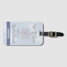 Let it Snow–Funny Christmas Beach Silver Bagagebricka