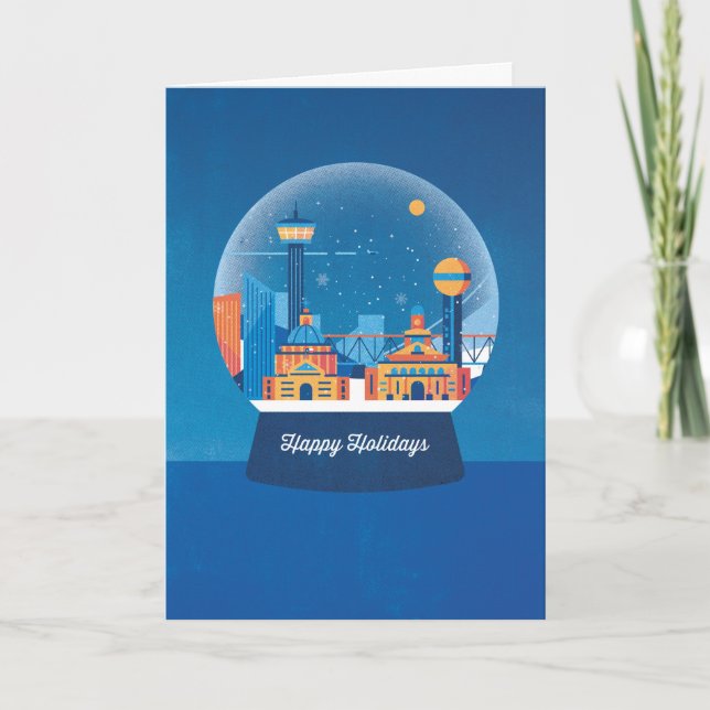 Let It Snow (Globe) Greeting Card Kort (Framsida)