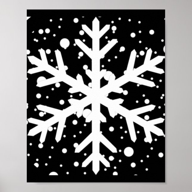 Let It Snow One Big Snowflake T Shirt  Poster (Framsidan)