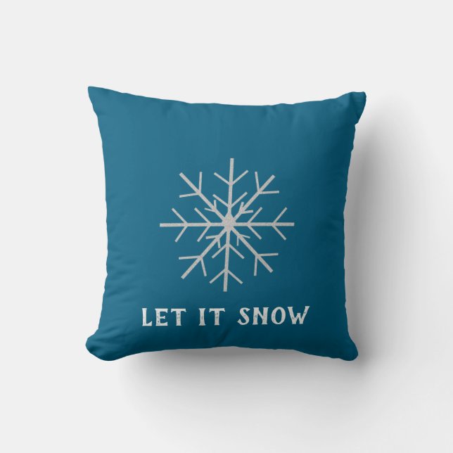 Let it snow, Snowflake  Kudde (Framsida)
