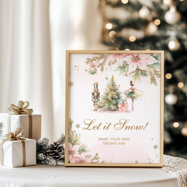 Let it Snow snowflake making station winter Poster (Skapare uppladdad)